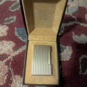Gold Art Deco Cigarette Case with Vertical Striations